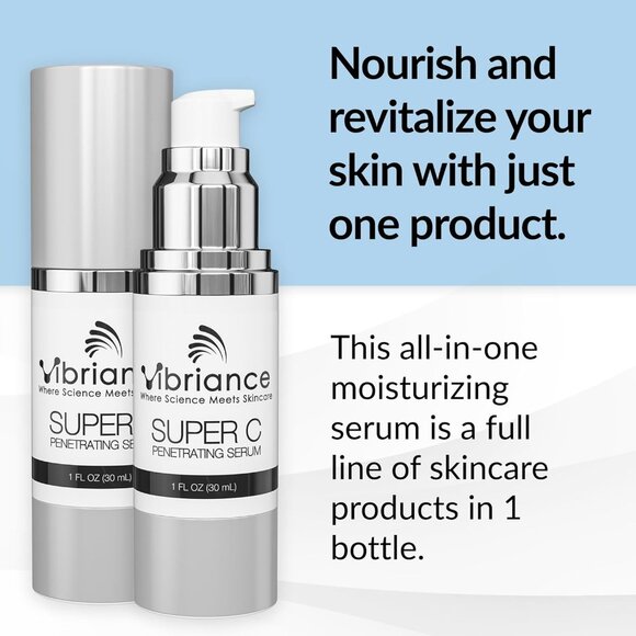 Super C Serum for Mature Skin - All-in-One Vitamin Formula Hydrates, Firms, Lift - Picture 2 of 8